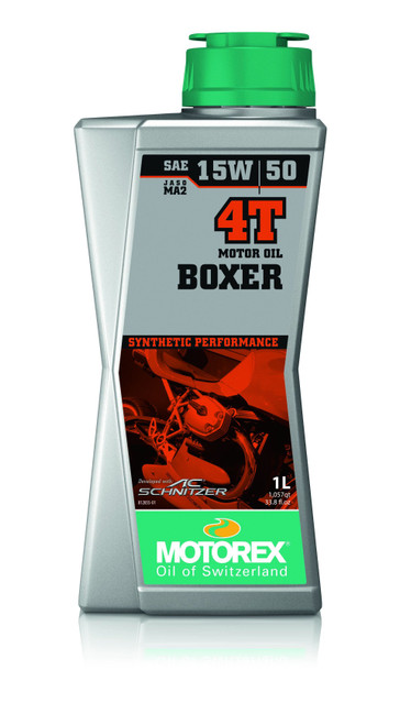 Motorex Boxer Oil 15W50 4T - 1 Liter Bottle (Part Number 308240)