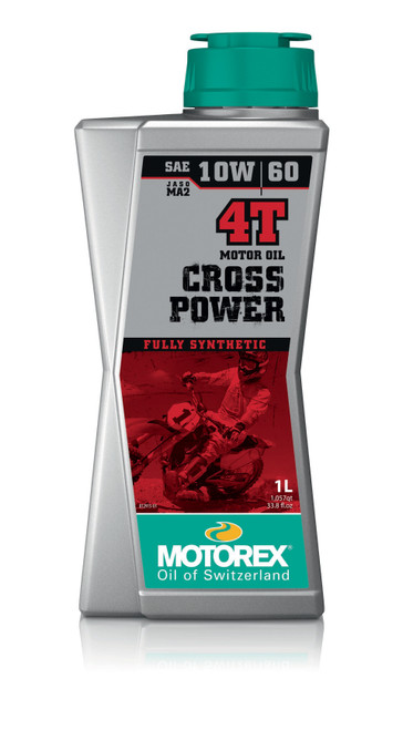 Motorex Cross Power Oil 10W60 4T Motorcycle Oil - 1 Liter Bottle