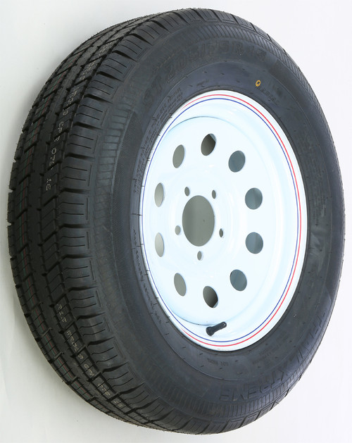 AWC Trailer Tire and Wheel Assembly White - Part Number TA2055012-71R205C-A