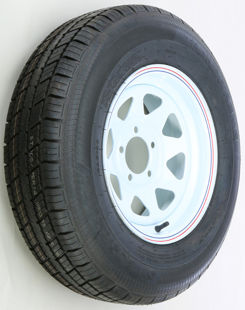 AWC Trailer Tire and Wheel Assembly White - Part TA2046012-71R205C-A