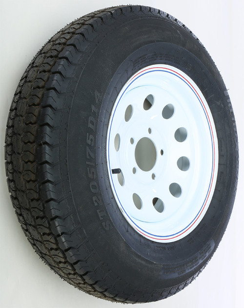 AWC Trailer Tire and Wheel Assembly White - Part Number TA2046012-71BF78C