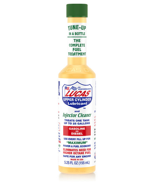 LUCAS Injector Cleaner 5.25 oz – Fuel System Cleaner for Gasoline, Diesel & LPG Engines