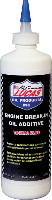 LUCAS Engine Break-In Oil Additive 16 oz - Designed for High-Performance and Race Applications
