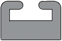 Garland 232903 Hyfax Slide Black - 58.13 inches for Commercial Equipment