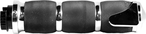 AVON Air Cushioned Heated Motorcycle Handlebar Grips with Chrome End Caps – Part Number MT-AIR-90-C-B-H