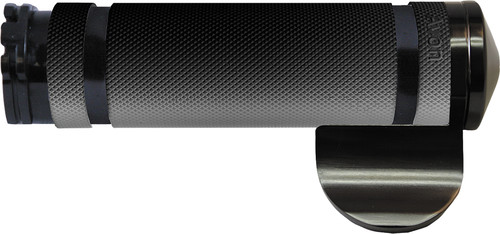 AVON Air SS Grips with Cable Throttle Boss for Harley-Davidson 1984 & Up, Black Anodized