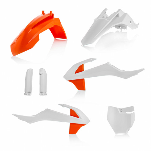 ACERBIS Full Plastic Kit for KTM - Original Factory Shape, Includes Front Fender, Side Panels, and More