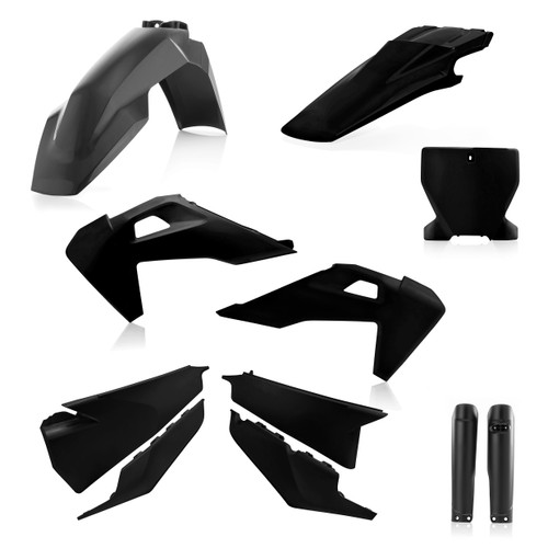 ACERBIS Full Plastic Kit Black - Part 2726550001 for Motorcycle Customization