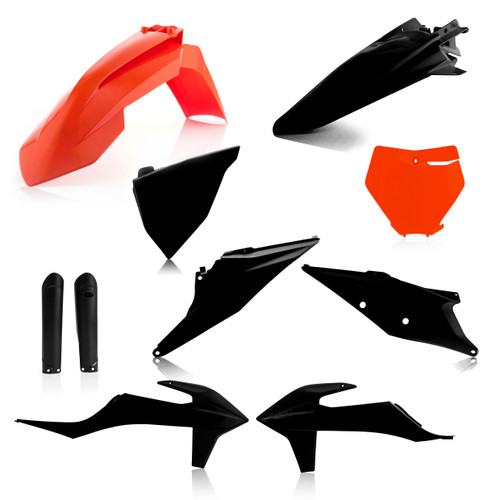 ACERBIS Full Plastic Kit for Motorcycle in Orange to Black - Part 2726495225