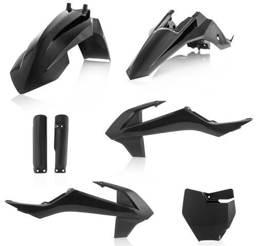 ACERBIS Full Plastic Kit for Motorcycle - Black, Part 2449600001