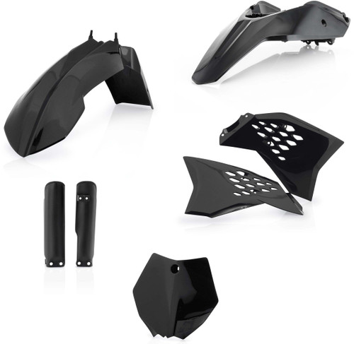 ACERBIS 2253040001 Full Plastic Kit - Black for Motorcycle Fender and Body Panels