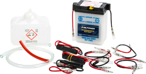 FIRE POWER 6N2-2A/UNV 6V Battery with Acid – High Cold Cranking Amps and Long-Lasting Durability