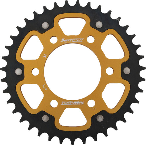 SuperSproX RST-478-39-GLD Rear Stealth Sprocket Aluminum/Steel 39 Tooth for Kawasaki and Polaris