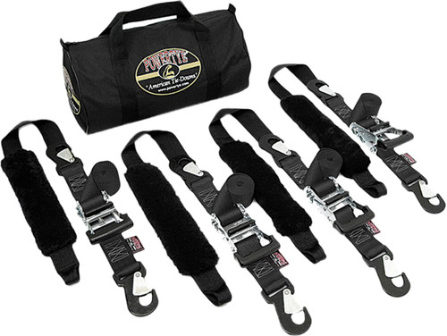 POWERTYE Big Daddy Premium Trailer Kit 2-Inch x 6.5 Feet with Heavy-Duty Ratchets and Sheepskin Sleeves