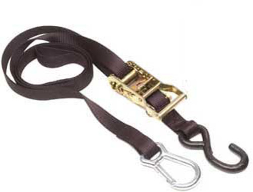 HIGH ROLLER HR201-20 Ratchet Tie Downs (Blue) with Heavy-Duty Carabiner Hooks and 72-Inch Nylon Straps
