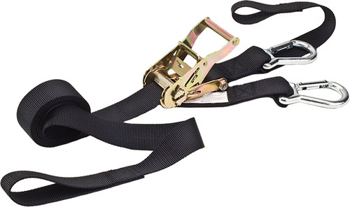 High Roller HR801-10 Ratchet Ultra Tie Down with Heavy-Duty Carabiner Hooks and 72-Inch Nylon Straps