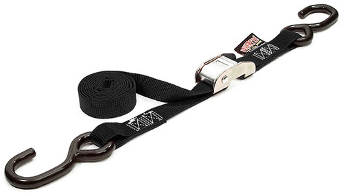 POWERTYE 22122 Each Tie Down Cam S Hook, 1 inch x 144 inches, Black