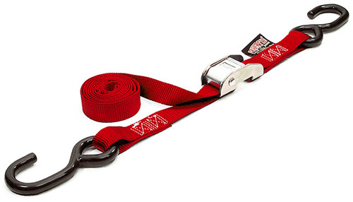 POWERTYE 22121 Each Tie Down Cam S Hook – 1 Inch x 144 Inches, Red