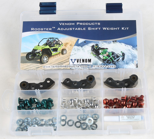 Venom Products Rooster Weights Arctic 60 80g 3pk - Adjustable Shift Weights Kit for Arctic Cat, Polaris, Ski-Doo