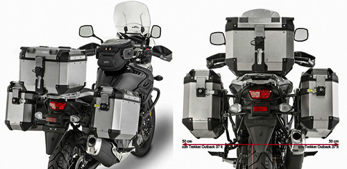 GIVI Outback Side Case Hardware Pair - Durable Steel Mounts for Motorcycles, Part PL3112CAM
