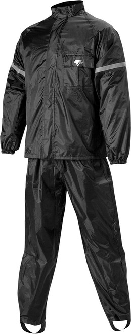 Nelson-Rigg WeatherPro Rain Suit Black/Black Medium – Waterproof Two-Piece Rain Gear