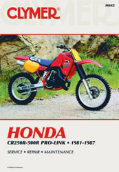 CLYMER Repair Manual for Honda CR250 and 500R Models – Part CM443