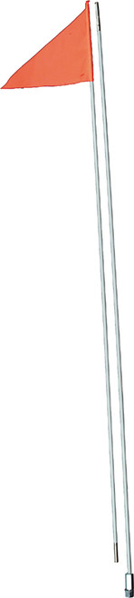 SAFETY 36-2091 8 ft. 2-Piece Fiberglass Safety Flag Pole with Mounting Brackets