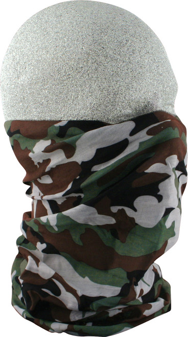 ZAN Motley Tube Woodland Camo Multi-Functional Headgear - Part T118