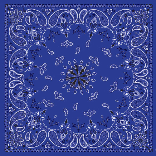 ZAN Bandanna Navy Paisley 22 x 22 inches - Durable 100% Cotton Headwear