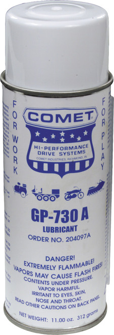 COMET 204097A Dry Lube Spray - 11 oz for Lubrication and Protection