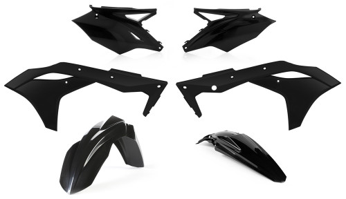 ACERBIS Plastic Kit Black - Part Number 2630620001 for Motorcycle Bodywork Replacement