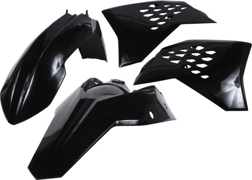 ACERBIS Plastic Kit Black – Front and Rear Fenders with Side Panels and Radiator Scoops for Off-Road Vehicles