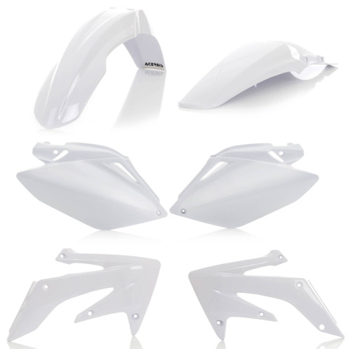 ACERBIS Plastic Kit White – Complete Motorcycle Fender and Side Panel Set, Part 2041040002