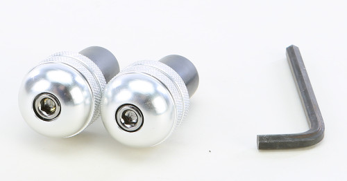 EMGO Aluminum Bar Ends Silver - Part #23-96462 for 7/8" Steel Bars
