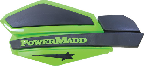 POWERMADD Star Series Handguards (Green/Black) - Part Number 34203
