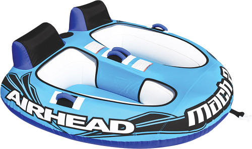 AIRHEAD Mach 2 Tube 69x69 - Dual Rider Inflatable Towable for Kids and Beginners