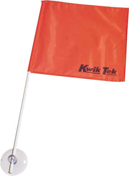 KWIK TEK Skier Down Flag with 24-Inch Vinyl Flag and Suction Cup Mount