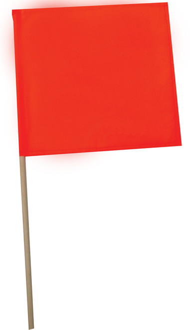 KWIK TEK F-1 Skier Down Flag Hand Held - Bright Vinyl Flag with 24-Inch Pole for Safety