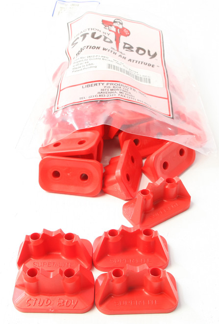 Stud Boy Super Lite Pro Series Double Backers 0.75 inch Red Part #2512-P1-RED