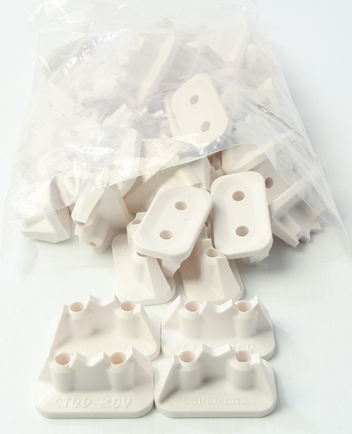 Stud Boy Super Lite Pro Series Double Backers 0.75 Inch White (48 Pack)