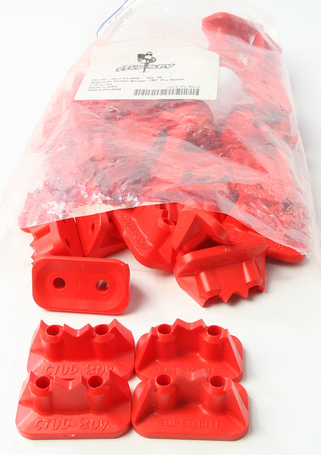 Stud Boy Super Lite Pro Series Double Backers 0.75 inch Red (48 Pack)