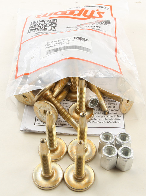 Woodys Gold Digger Carbide Traction Master Stud 1.575 inch, 24-Pack