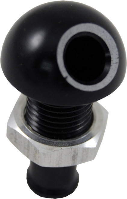 BLOWSION Billet Thru Hull Water Fitting Black 3/8" 45 Degree – CNC Machined from 6061-T6 Aluminum