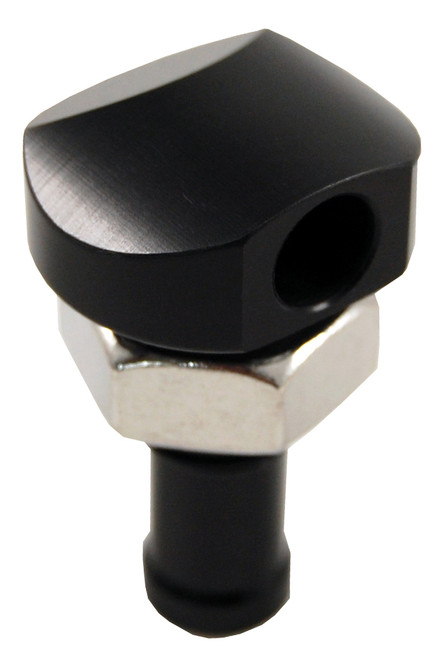 BLOWSION Billet Thru Hull Water Fitting Black 3/8" 90 Degree - Part Number 04-03-001