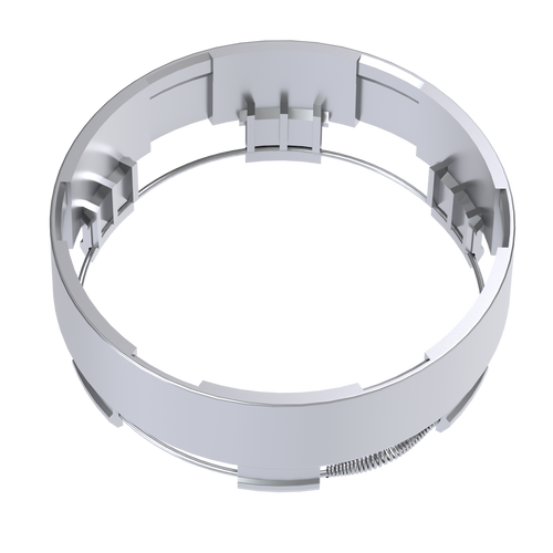 RACELINE CPR-A14S-156E 1-Inch Silver Cap Extension for 4x156/137 Wheels