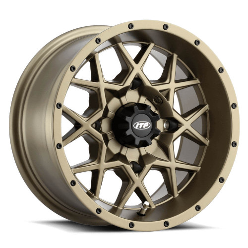 ITP Hurricane Bronze 14x7 Wheel with Rock Armor Inner Lip and Structural Warranty
