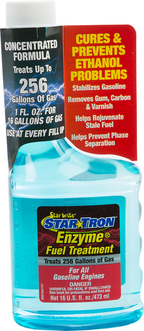 Star Brite Enzyme Fuel Treatment 16oz High Concentrate - Engine Fuel Stabilizer & Cleaner