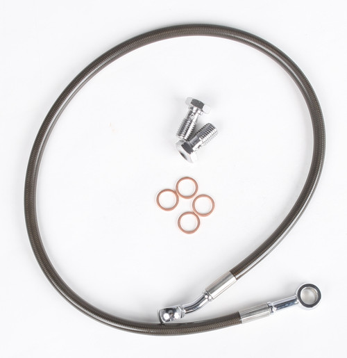 Streamline Ban-R-Smoke Rear Brake Line for Yamaha - High-Quality Teflon and Stainless Steel Braided Hose