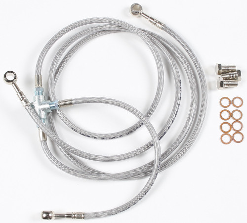 GALFER FK003D145-3-OLD Front Brake Line Yfz350 – 1 Into 2 Split with Stainless Steel Reinforcement