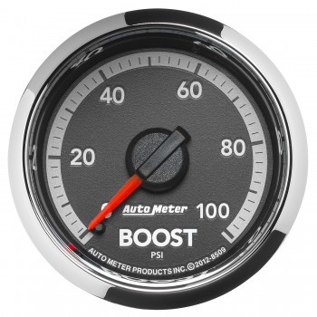 Autometer Products GAUGE BOOST 2 1/16 in 100 PSI Mechanical RAM Gen 4 Factory Match